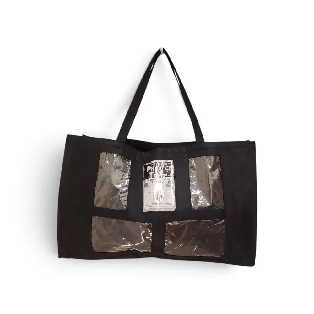 Darice Photo Tote Bag  5 Windows 12x19 Black.